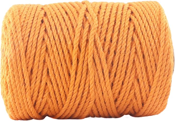4mm x 400 Feet Orange Jute Rope, Twine for Gardening Tomato Climbing Plant Tie Floristry Crafts Gift Wrapping Packing Decor