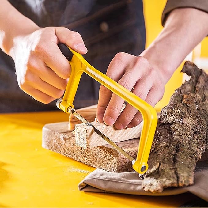 6 in. Mini Hacksaw & mitre Block Set - 150mm Extra Fine Cut Hack Saw with Bi-Metal Blade