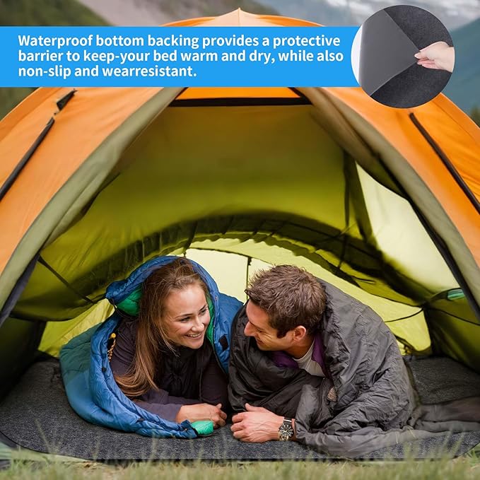 Camping Tent Carpet Mat,Waterproof Inside/Outside Tent Rug,Protective Waterproof Liner Keeps You Warm & Dry, Outdoor Camping Floor Rug Accessory,Soft & Comfortable, Trimmable Material