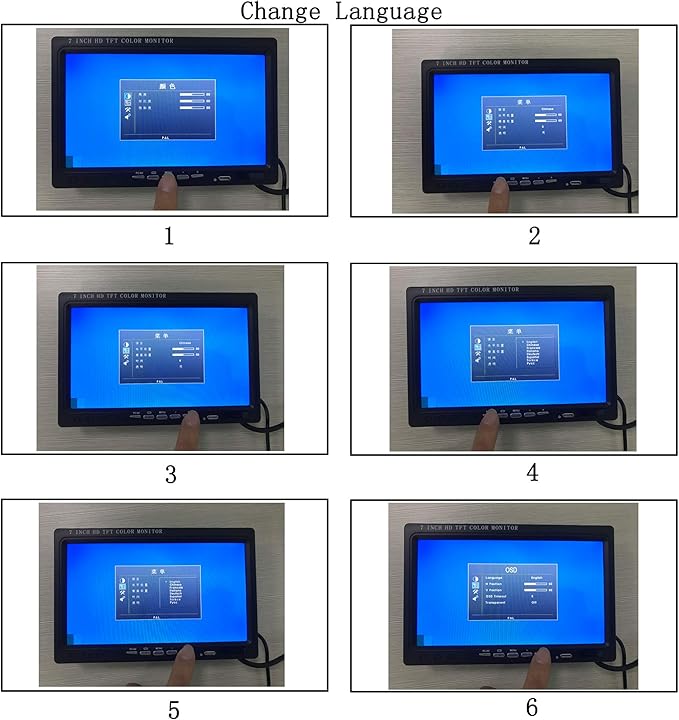 7 Inch Monitor HDMI - 1024x600 HD TFT LCD Screen Display AV VGA Input Built in Speaker for Raspberry Pi 3 Model B+ 3B CCTV Computer PC DVR Car