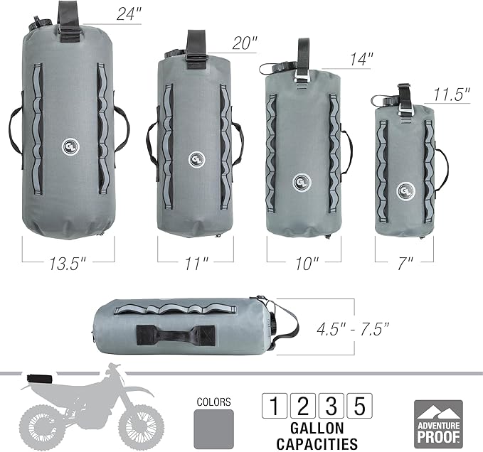 Giant Loop Cactus Canteen Water Reservoir, Foldable and Collapsible Utility Bladder for Drinking Water 1,2,3,5-Gallon (1-Gallon)