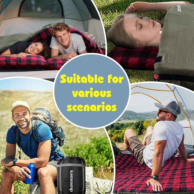 0 Degree Sleeping Bag Cotton Flannel Winter Cold Weather for Adults XXL Sleeping Bag 4 Season Big and Tall with Pillow Compression Sack