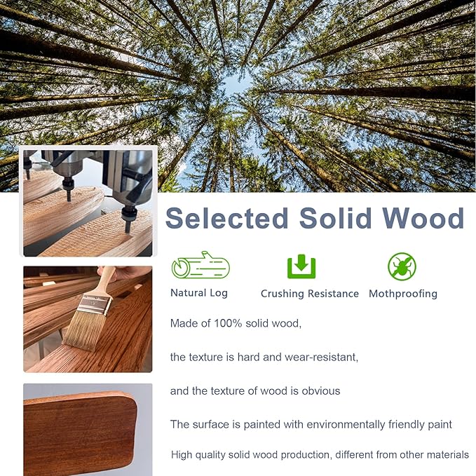 42" Wood Ceiling Fan with Lights Remote Control,Quiet DC Motor 3 Blade Ceiling Fans for Patio Living Room, Bedroom, Office,Indoor Outdoor(Black+Dark Walnut)