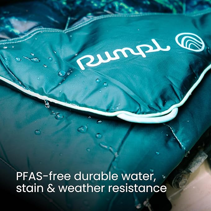 Rumpl Original Puffy Blanket - Warm, Water-Resistant Camping Blanket with 100% Recycled Synthetic Insulation, 52"x75", Original Puffy V2, Black