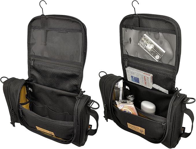 HAZARD 4 Reveille: Rugged Grooming Kit/Heavy-Duty Toiletry Bag - Black, 11.8 x 8.3 x 4.7 inches
