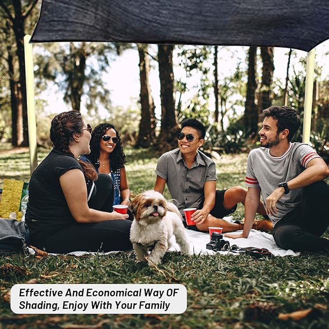 Cool Area 40% Sun Shade Cloth Mesh Tarp with Grommets for Plant Cover 10x20ft Patio Canopy Garden Pergola Blackhouse Car Barn Kennel Black