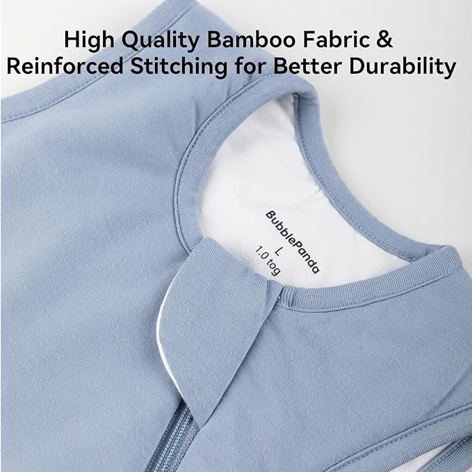 BubblePanda Rayon Made from Bamboo Sleep Sack 2t-3t 1.0 Tog Soft Toddler Sleeping Sack 24-36 Months for Babies 2-Way Zipper Baby Wearable Blanket