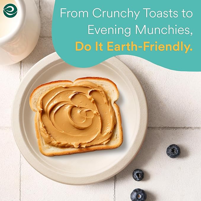 ECO SOUL 100% Compostable 6 Inch Small Paper Plates 500 [4x125 Pc] Disposable Bulk Party Heavy Duty, Eco-Friendly, Appetizer, Dessert, Wedding Plates I Biodegradable Unbleached Sugarcane Eco Plates