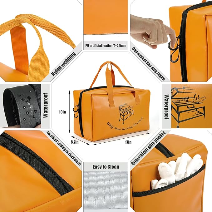 BBQ Blanket for Resting Meat,Insulated Meat Resting Bag,Meat Resting Bag,Rest BBQ Blanket,Insulated Meat Resting Bag