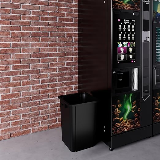 19 Gallon Black Square Commercial Trash Garbage Can | Outdoor Office Restauran School Kitchen