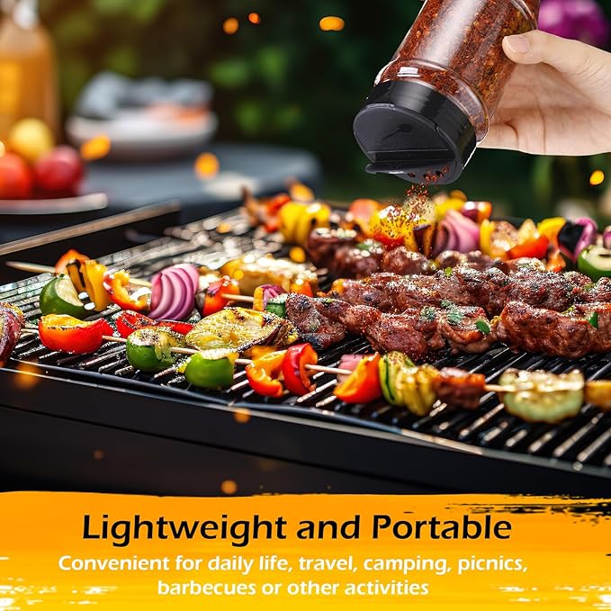 30 Pack Plastic Spice Jars with Shaker Lids Clear Seasoning Containers Spice Bottles for Kitchen Storing Spice Herbs Seasoning Powders (Oval Shape,12.2 oz)