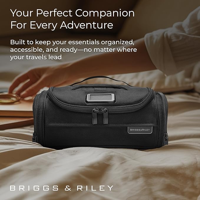 Briggs & Riley Toiletry Kit - Travel Bags for Women & Men, Organizer for Vacation, Dopp Kit for Bathroom Accessories, Makeup, & Skincare