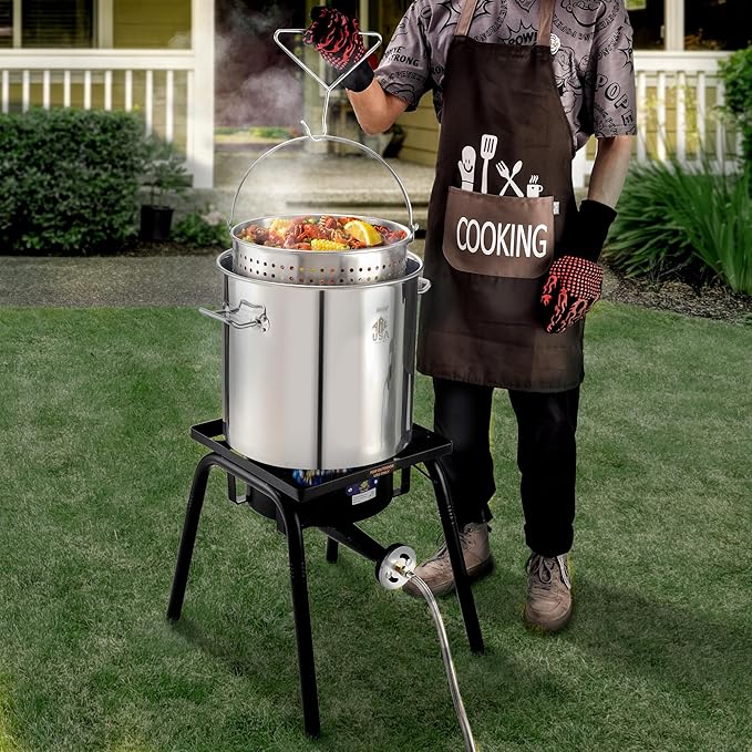 ARC 200,000BTU Propane Outdoor Burner Camp Stove Gas Burner,with Removable Legs,Ideal for Woks, Skillets and Pots