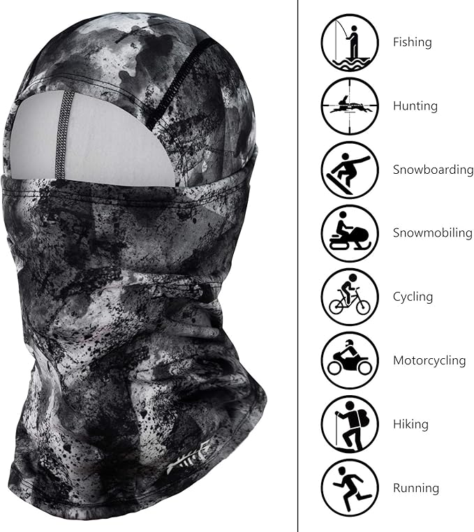 BASSDASH Winter Balaclava Fleece Ski Mask Ninja Hood Neck Warmer Fishing Hunting