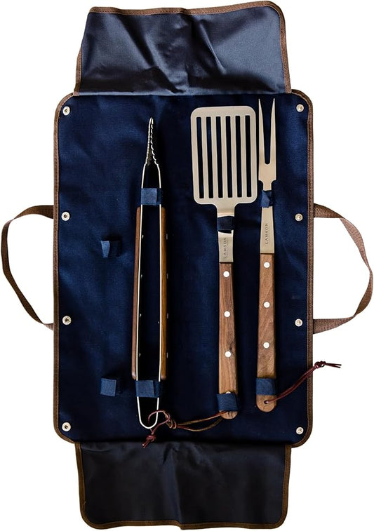 Lamson Premier 20" Walnut 3-Piece BBQ Set