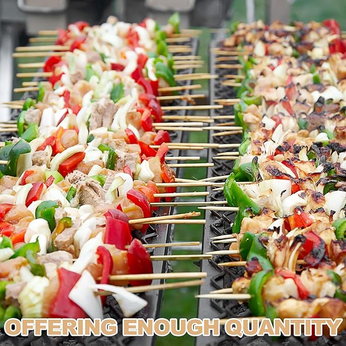 Suclain 1000 Pcs Marshmallow Roasting Sticks 12" Long 5mm Thick, Smores Sticks Bamboo Skewers BBQ Kabob Grilling Barbecue Roasting Camping for Outdoor Fire Pits Campfires