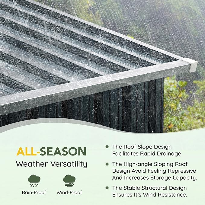 Breezz 5x3FT Vertical Outdoor Steel Storage Shed with Floor Frame, Lockable Doors, Compact Metal Tool Shed for Garden, Backyard, Patio, Utility, and Bike Storage,Nightblue