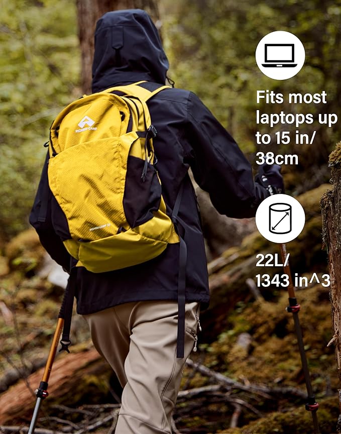 Pioneer Camp Hiking Backpack 22L Small Hiking Hydration Gear Lightweight Camping Backpack Travel Daypack for Women Men