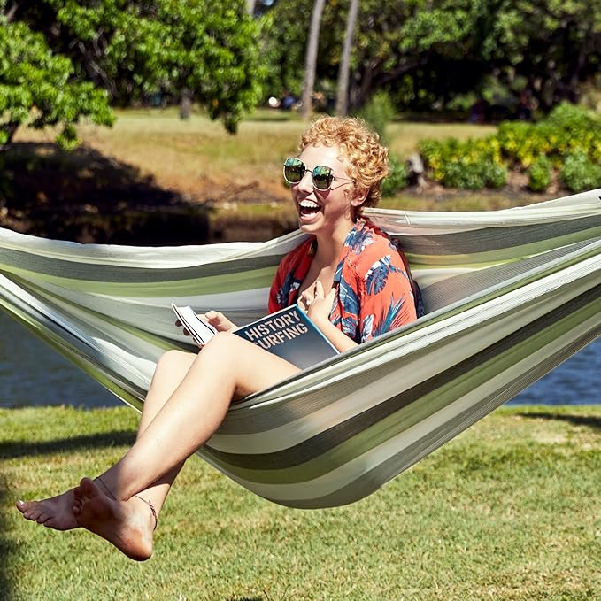 La Siesta® XL King Brisa Classic Hammock & CasaMount, Walls Ceilings Beams Suspension Kit -Indoor Outdoor Hammock Swing, Weather Tear Resistant, Cedar