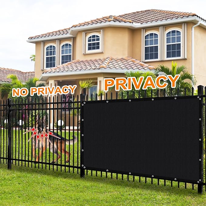 Artpuch 90% Sun Shade Cloth, 8 x 10 FT Pergola Shade Cover Canopy with Grommets, Sun Screen Fabric Tarp for Patio, Outdoor, Garden, Backyard, Black