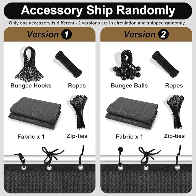 Artpuch 90% Sun Shade Cloth, 6 x 6 FT Pergola Shade Cover Canopy with Grommets, Sun Screen Fabric Tarp for Patio, Outdoor, Garden, Backyard, Dark Grey