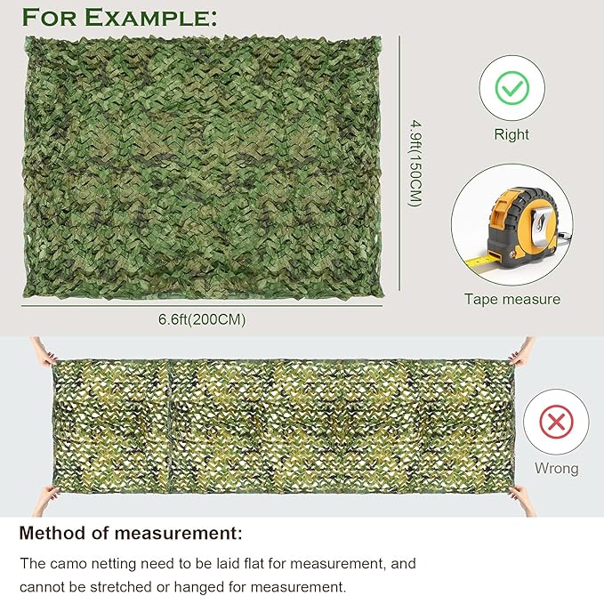 FLYEGO GEN 2 Camo Netting Camouflage Netting Hunting Blind Camo Net Camouflage Nets Military Surplus for Shooting Party Decoration Photograph Car Cover Sunshade