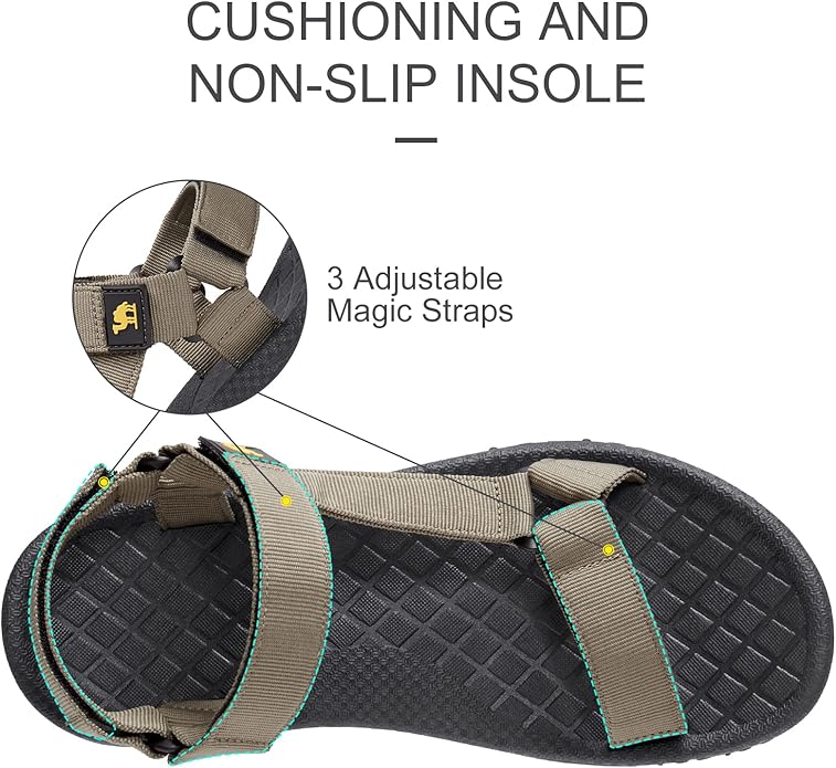 CAMEL CROWN Hiking Sport Sandals for Men Anti-skidding Water Sandals Comfortable Athletic Sandals for Outdoor Wading Beach