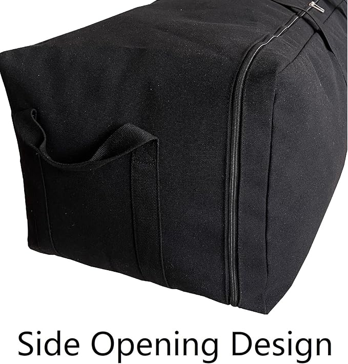 Extra Large Canvas Duffle Bag Heavy Duty, Camping Tent, Sports Equipment, Travel Storage