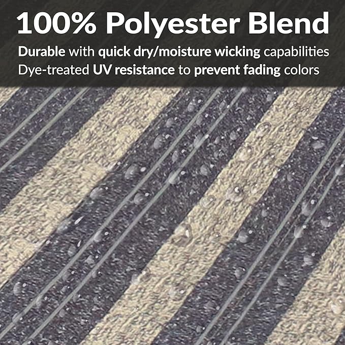 Sunnydaze Double Quilted Fabric Hammock with Universal Steel Stand - 450-Pound Capacity - Black Stand - Mountainside