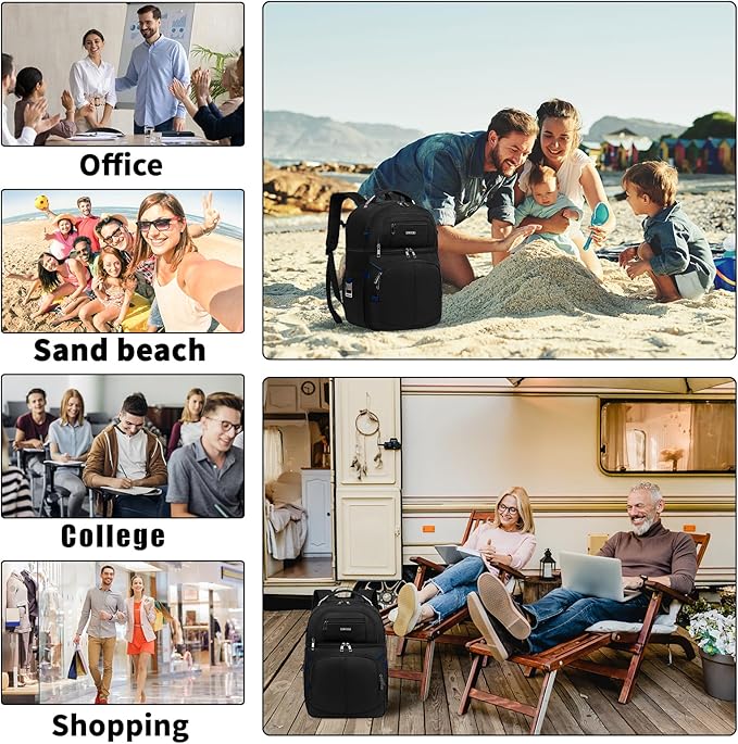 Insulated Cooler Backpack,Double Deck Leakproof Cooler Bag,Insulated Backpack Cooler Lunch Backpack for Men Women