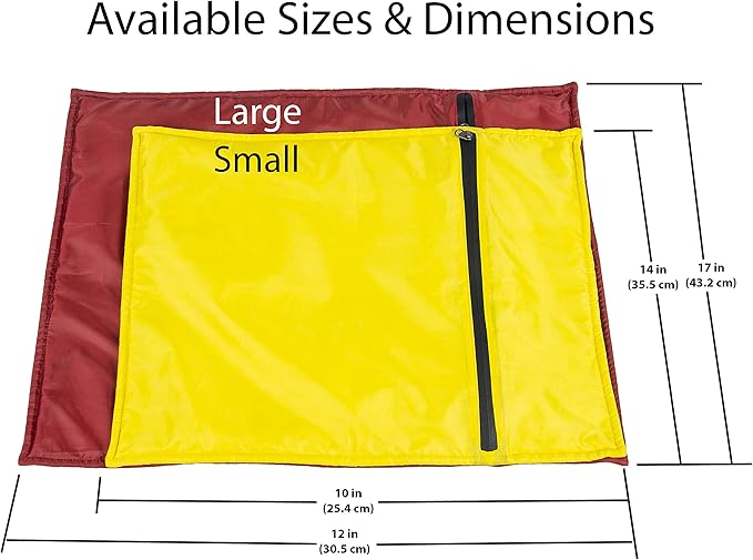 Stuffable Camping Pillow Case Stuff Sack (Large, Red, 2-Pack) - 12 x 17 - for Hiking, Backpacking and Travel Bring Your Own Stuffing
