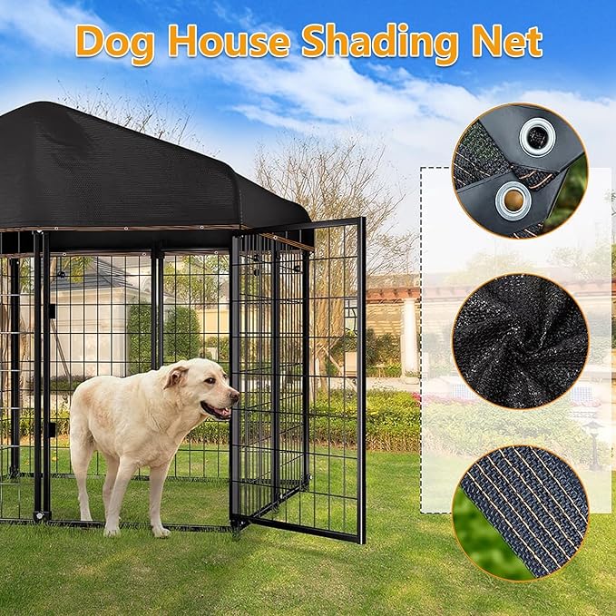 90% Black Shade Cloth, 24x24 FT Mesh Tarp Sun Shade Cloth with Grommets, Sun Protection Sail for Garden Greenhouse Pergola Plants Barns Kennel Patio Outdoor Neting Cover