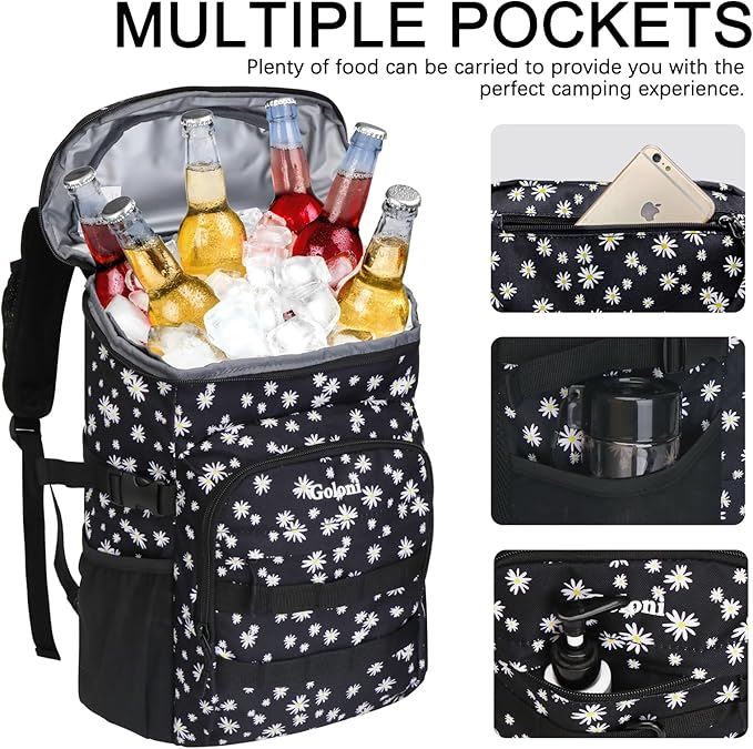 Cooler Backpack Insulated Leak Proof,Small Soft Coolers Bag for Men and Women Camping,Travel,Beach,Hiking,Picnic