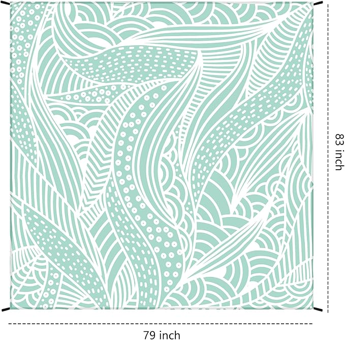 Beach Blanket Waterproof Sandproof Extra Large Beach Mat 79" X 83"/120"x108"for 1-8 Adults Quick Drying Durable Outdoor Picnic Mat for Beach Travel Camping Hiking