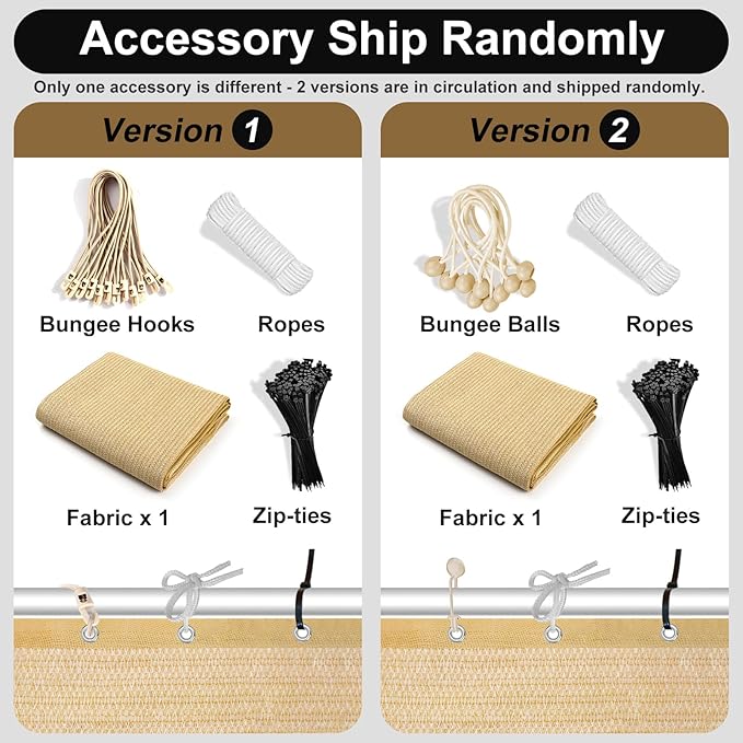 Artpuch 90% Sun Shade Cloth, 8 x 10 FT Pergola Shade Cover Canopy with Grommets, Sun Screen Fabric Tarp for Patio, Outdoor, Garden, Backyard, Wheat