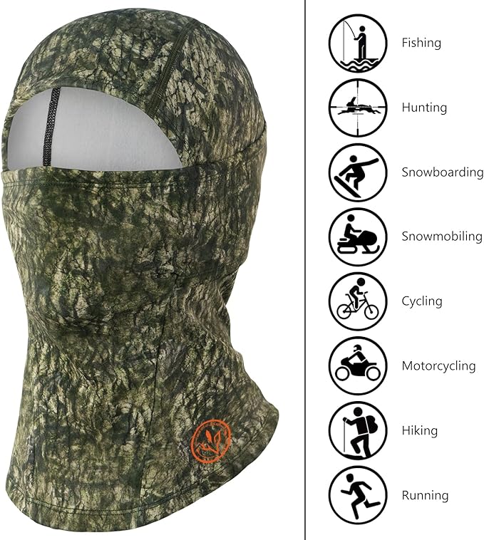 BASSDASH Winter Balaclava Fleece Ski Mask Ninja Hood Neck Warmer Fishing Hunting