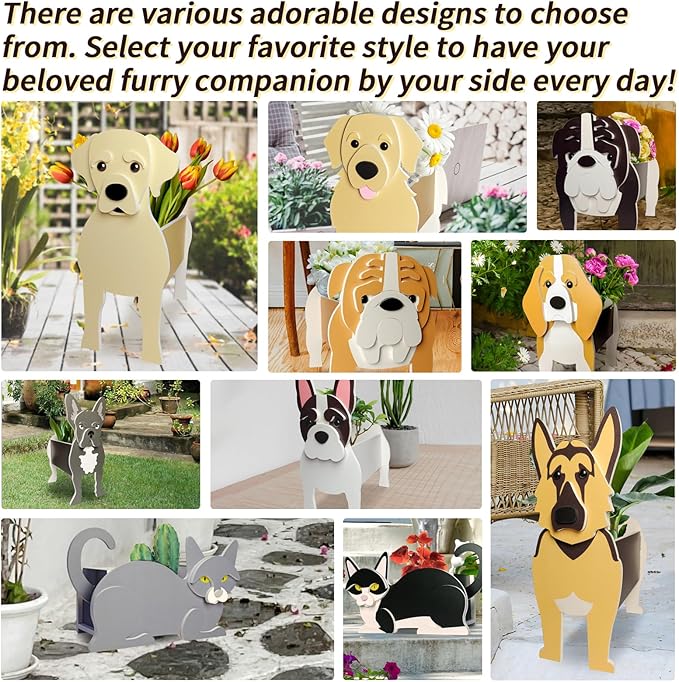 Horse Planter, Pet Shape Garden Pots Plant Pots for Indoor/Outdoor Gardens Decoration, Cute, Surprise Gifts/Souvenirs for Pet Lovers