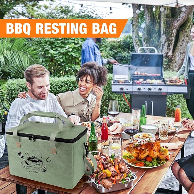 BBQ Blanket for Resting Meat,Reusable BBQ Resting Bag for Meat,Meat Brisket Resting Bag,Meat Blanket for Resting Large Barbecue Resting Blanket For Outdoor Smoker and Grilling