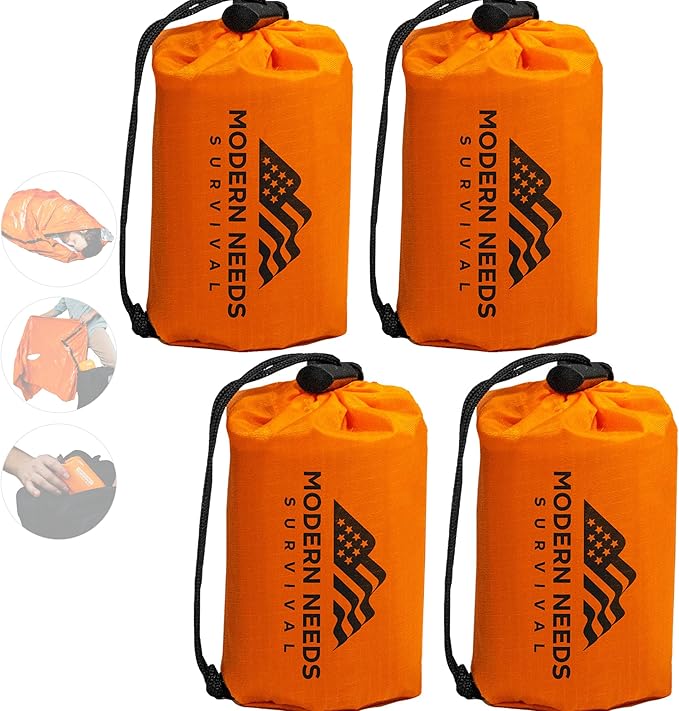 Emergency Sleeping Bag Survival – Thermal Blanket & Bivy Sack | Emergency Bivy & Survival Blanket | Outdoor Sleeping Bag & Hiking Sleeping Bag | Sleeping Bags for Adults