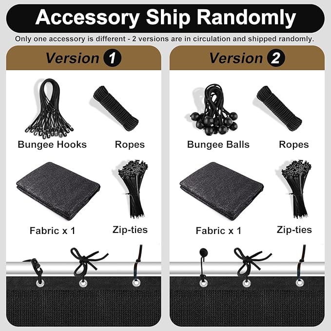 Artpuch 90% Sun Shade Cloth, 6 x 10 FT Pergola Shade Cover Canopy with Grommets, Sun Screen Fabric Tarp for Patio, Outdoor, Garden, Backyard, Black