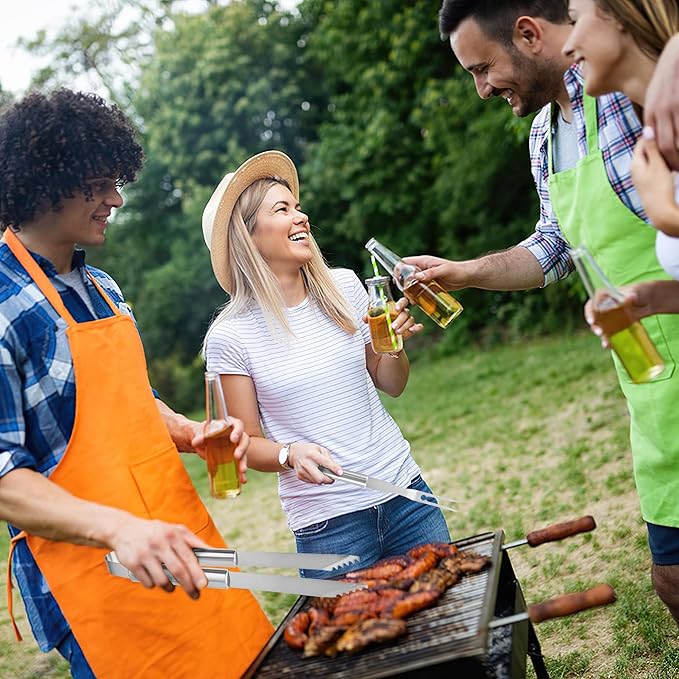 BBQ Grilling Accessories Set, 30Pcs Heavy Duty Grill Tools for Outdoor Camping, Stainless Steel Barbecue Utensils Kit with Aluminum Case and Apron，Grilling Gifts for Men Dad