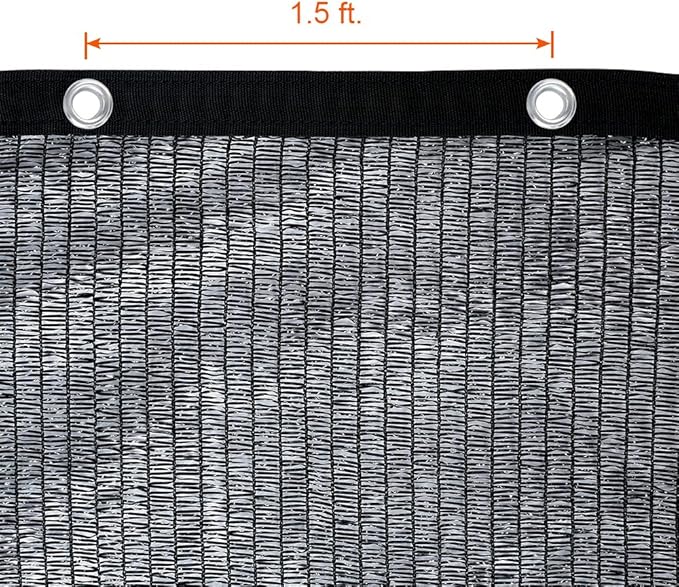 Agfabric 6x12ft Shade Cloth 40% Garden Shades Shade Cloth with Grommets for Garden Patio, Black