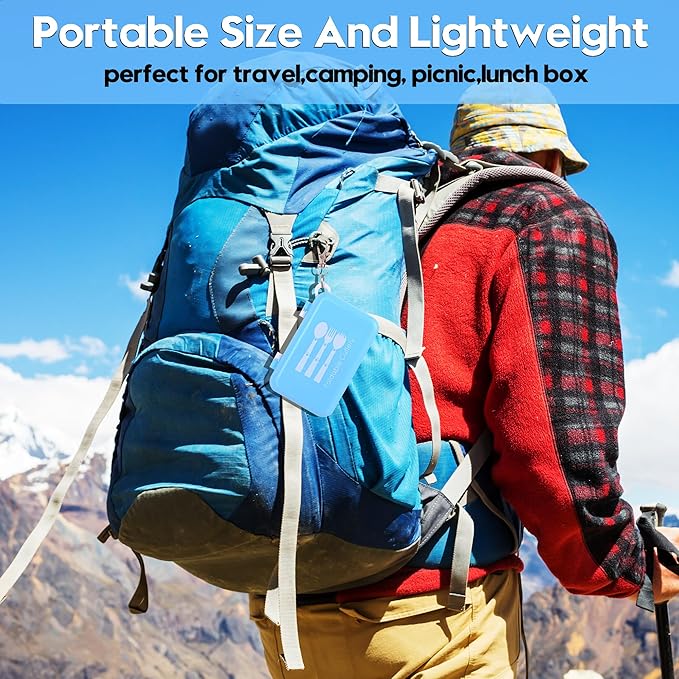 Foldable Fork and Spoon Set, 3pcs Portable Folding Spoon and Fork Set With Plastic Storage Case Foldable Spoons Portable Fork For Travel Camping Outdoors Picnic