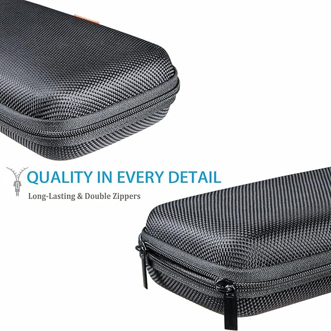 GLCON Portable Protection Hard EVA Case for External Battery,Cell Phone,GPS,Hard Drive,USB Charging Cable,Carrying Bag Mesh Inner Pocket,Zipper Enclosure,Universal Travel Pouch Bag