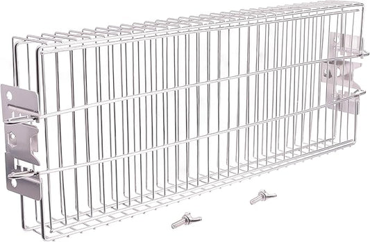Stainless Steel Flat Rotisserie Grill Basket Large Size, Fits 1/2" or 3/8" Hexagon, 3/8" or 5/16" Square Spit Rod, If 3/4" Square Spit Rod MUST Use Together With DEWOSEN Rotisserie Forks