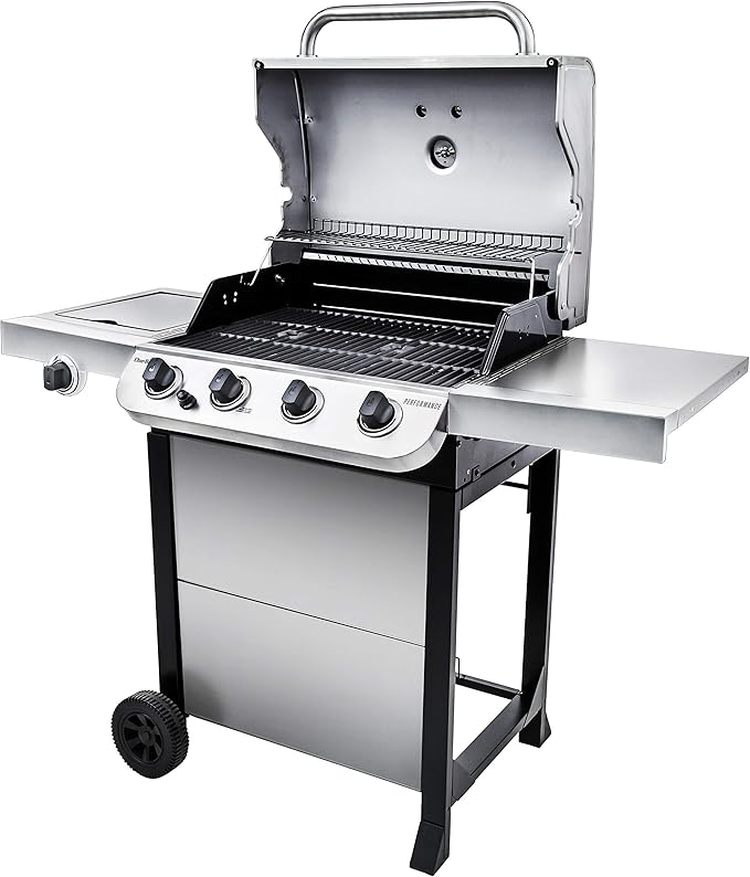 Char-Broil Performance Series Convective 4-Burner with Side Burner Cart Propane Gas Stainless Steel Grill - 463377319