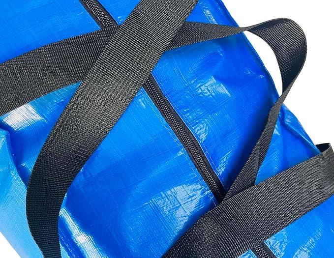 Extra Large Storage Bags, Jumbo Moving Tent Storage Bags, Foldable Big Turquoise XXL Duffle Bag for Travel,Christmas Tree Bag, 42x23x13.5inch - 2PACK