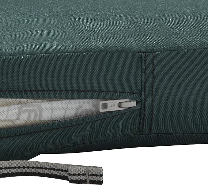 Classic Accessories Ravenna Water-Resistant 21 x 21 x 3 Inch Patio Seat Cushion, Mallard Green