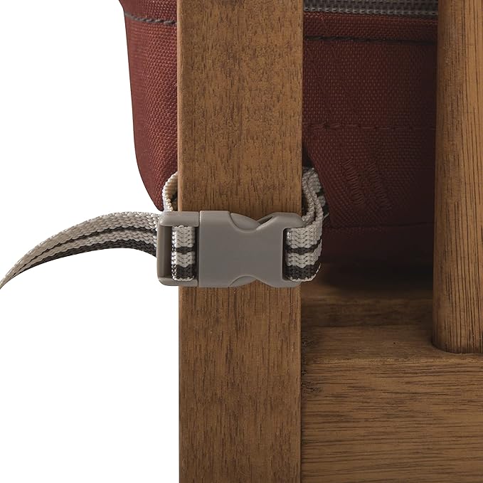 Classic Accessories Ravenna Water-Resistant 21 x 19 x 5 Inch Outdoor Seat Cushion, Durable Patio Furniture Cushion with Straps,Spice, Patio Loveseat Cushion