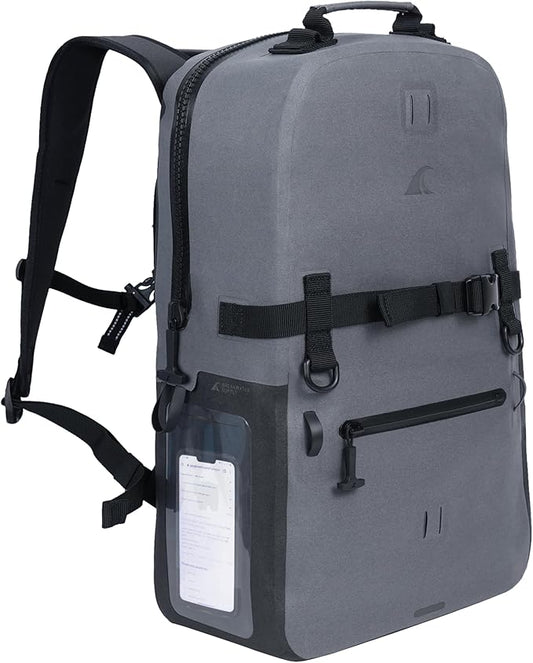 Breakwater Supply™ Waterproof IP68 Submersible Backpack with Airtight Zippers | Laptop Travel Outdoors | Fogland 25L 20L 15L